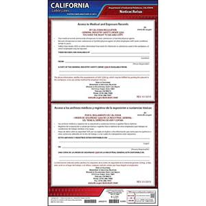 California Access to Employee Exposure and Medical Records Poster