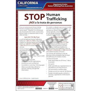 California STOP Human Trafficking Poster