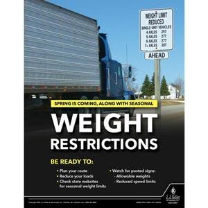 Weight Restrictions - Motor Carrier Safety Poster