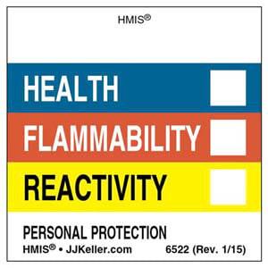 Original HMIS® Labels - Without Chronic Hazards Box