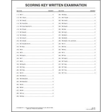 Driver's Written Examination Answer Sheet