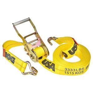 Automatic Self-Tension Ratchet Strap w/Flat or Wire Hook