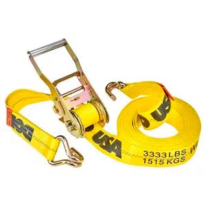 Automatic Self-Tension Ratchet Strap w/Flat or Wire Hook
