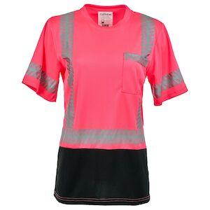 J. J. Keller® SAFEGEAR® Women’s Fit Hi-Vis T-Shirt with Pocket, Type R Class 2