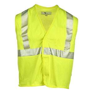 J. J. Keller® SAFEGEAR® Flame Resistant Hi Vis Safety Vest with Hook & Loop Closure, Type R Class 2, CAT 1