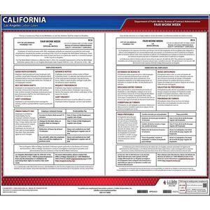 California / Los Angeles Fair Workweek Poster - Polypropylene