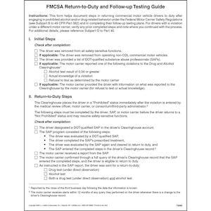 FMCSA Return-to-Duty and Follow-up Testing Guide