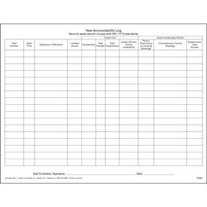 Security Seal Accountability Log