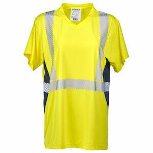 J. J. Keller® SAFEGEAR® Women’s Fit T-shirt Hi-Vis Cooling V-Neck, Type R Class 2
