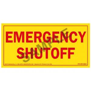 Emergency Shut Off Label