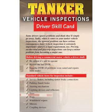 Tanker Vehicle Inspections - Driver Skills Cards