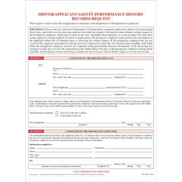 Driver/Applicant Records Request
